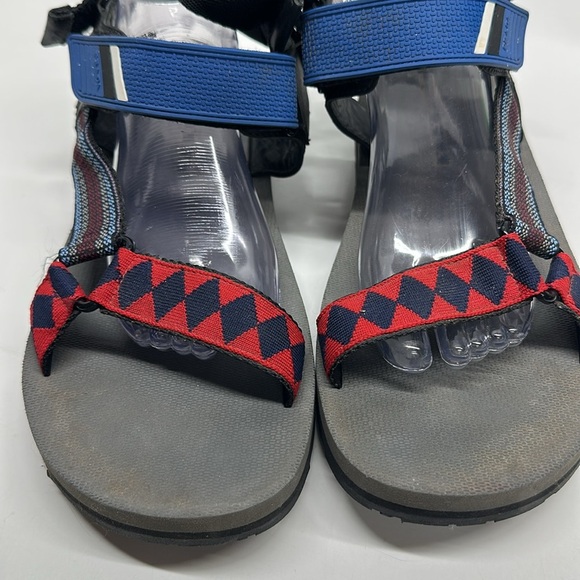 Prada Linea Sandals Shoes Printed Adjustable Ankle Strap Open Toe Black Size 11 - Picture 6 of 8